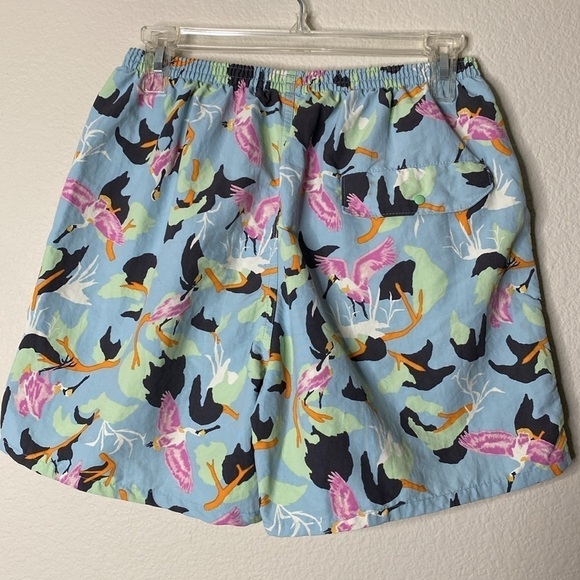 Patagonia swim trunks shorts cranes small unisex blue pink grey GUC - Picture 4 of 5
